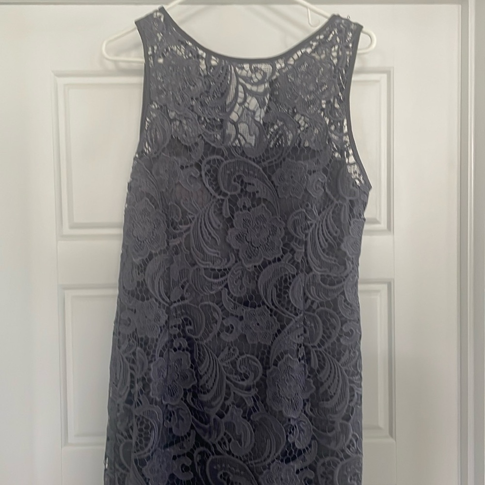 Mother of the bride/groom dress. Modest with lace embroidered overlay and lined